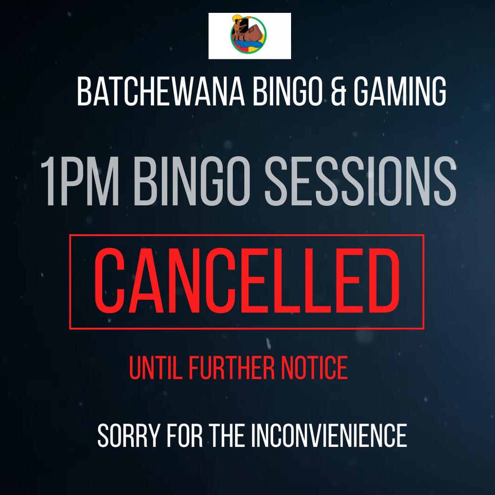Bingo cancelled